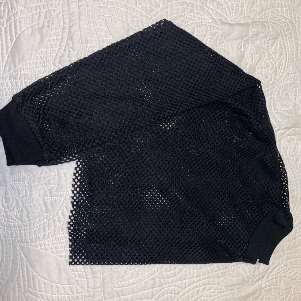 Mesh Crop too long sleeve